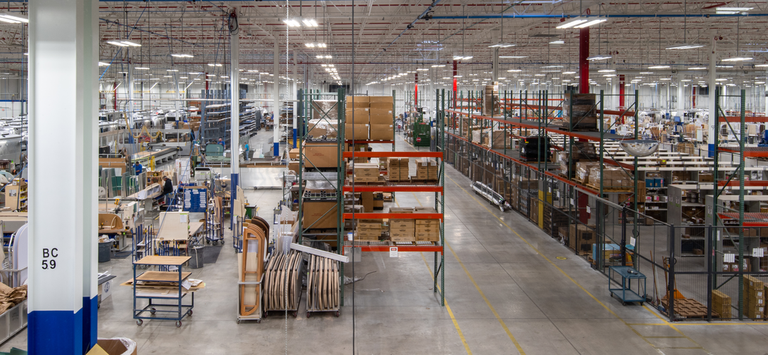interior image of airstream manufacturing facility