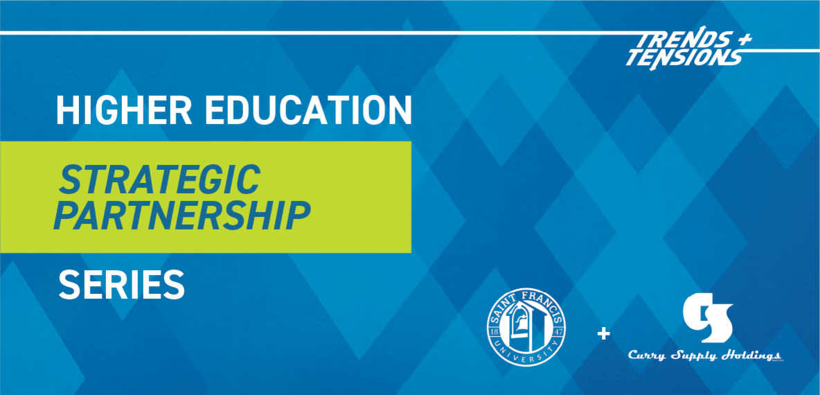 Saint Francis University graphic for the Higher Education Strategic Partnership series