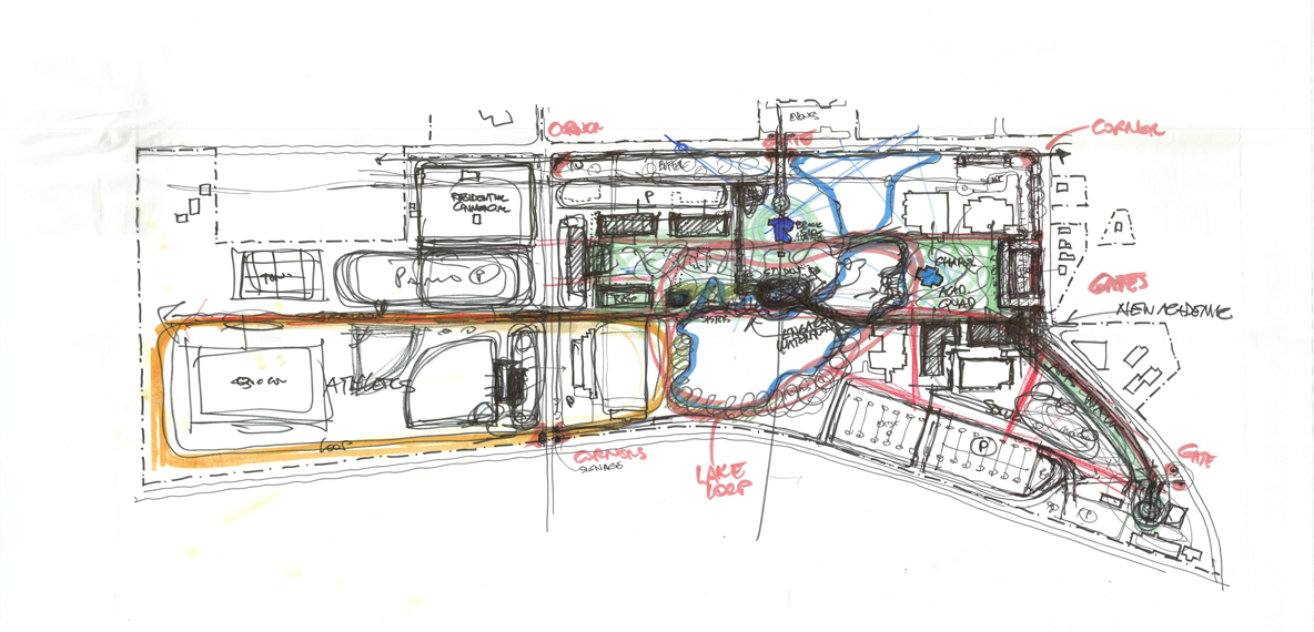Sketch of architectural drawing