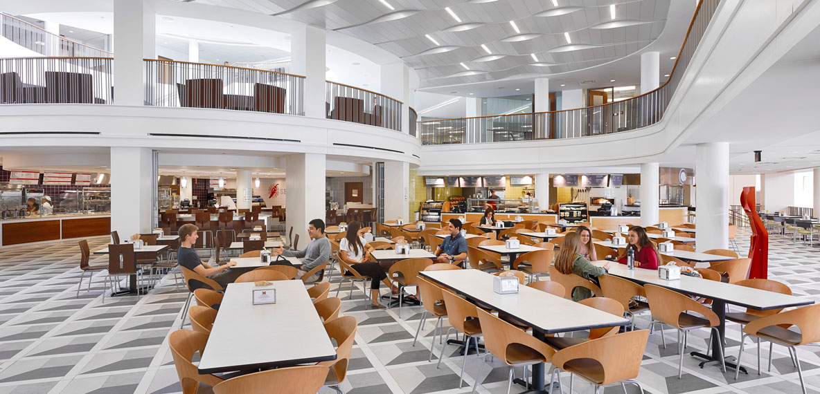 The Atrium in the Armstrong Student Center at Miami University in Oxford, OH.