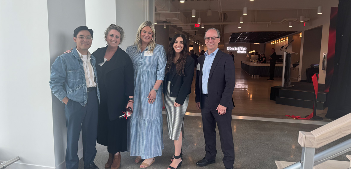 BHDP team at the grand reopening of the safelite headquarters