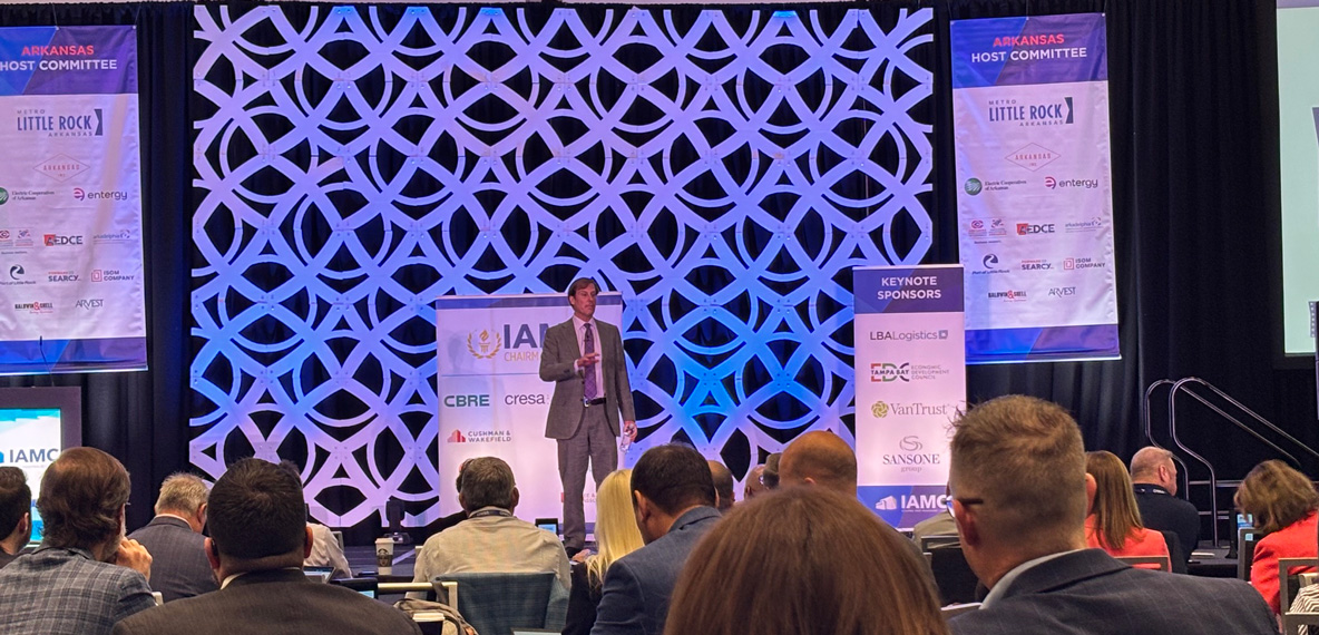 IAMC Spring Forum in Little Rock Arkansas, speaker on the stage