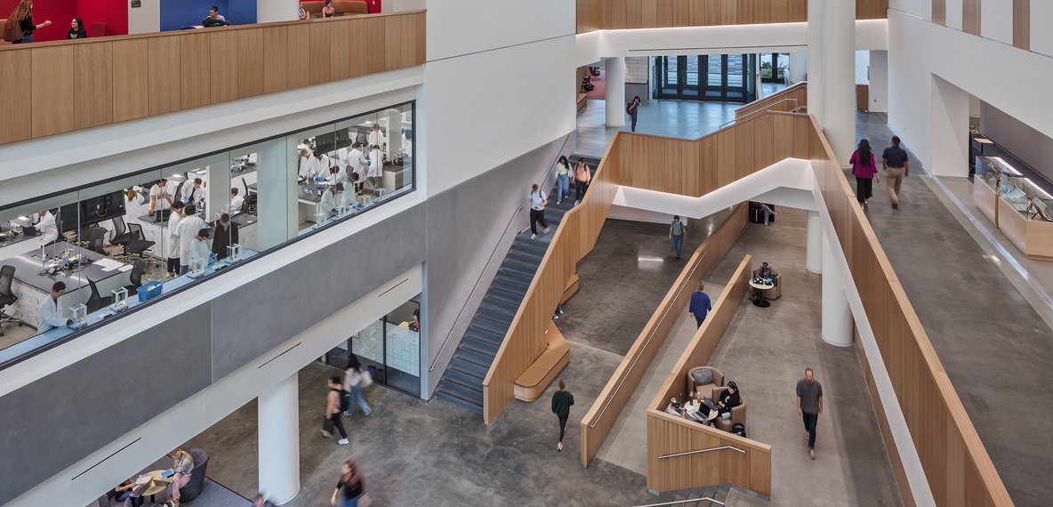 Interior of University of Cincinnati renovated chemistry building