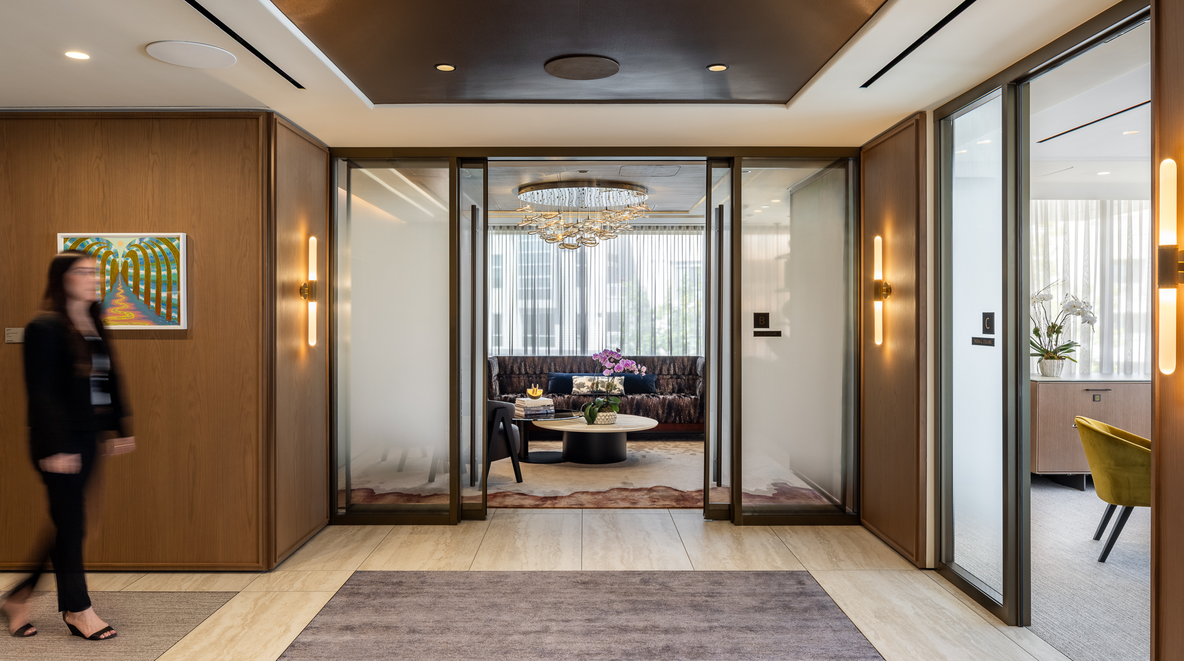 image of hallway leading to lobby/waiting/conference rooms