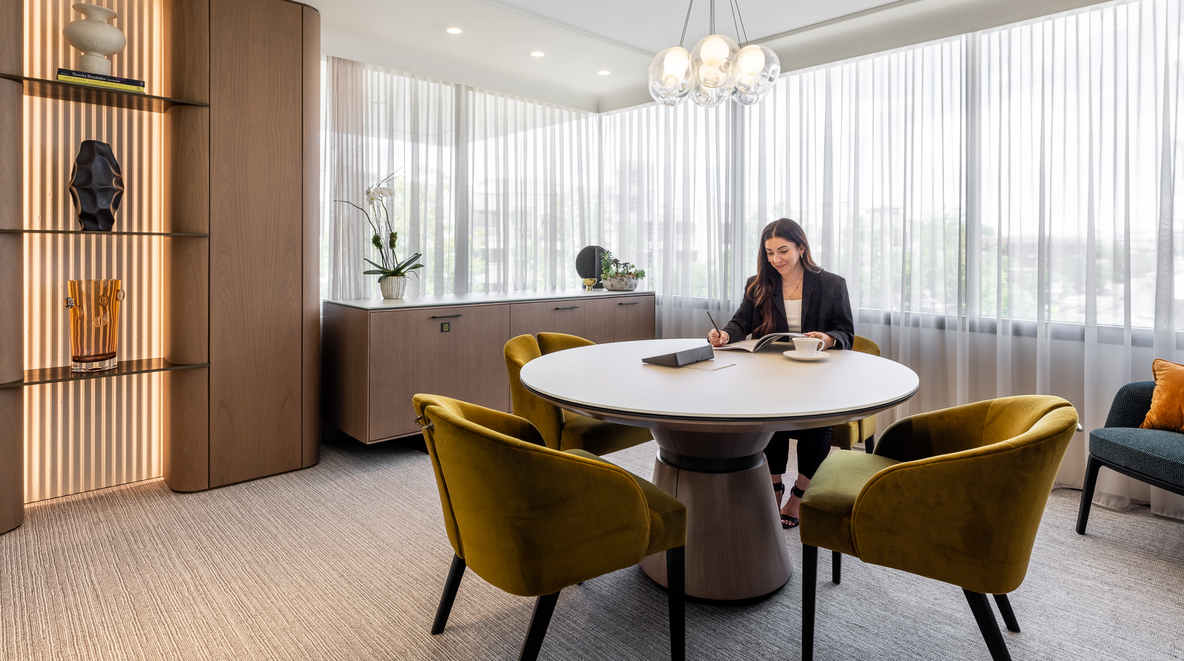 Image of small room with circle table and chairs