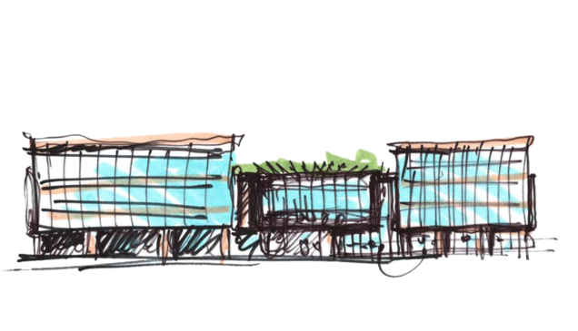 Sketch of Ohio Northern University Engineering Building