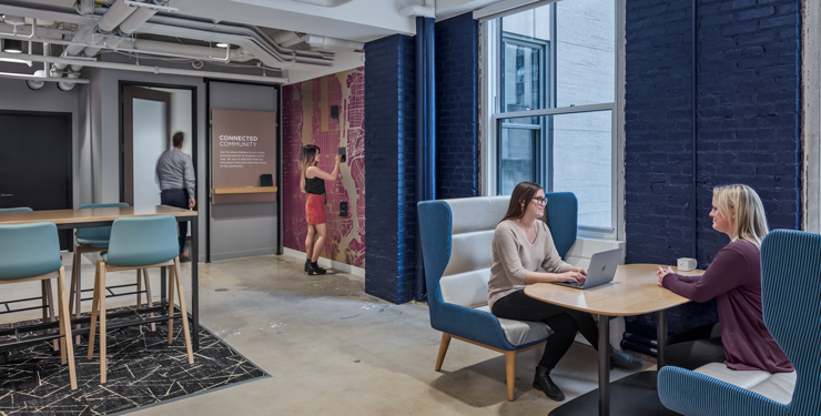 People working together at a table in the Fifth Third office in New York