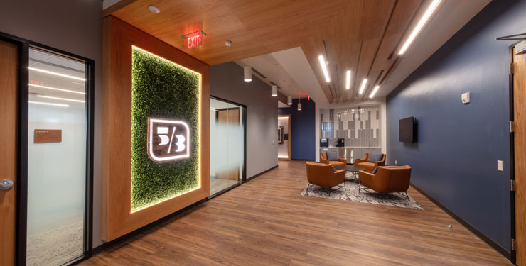 Lobby of Fifth Thirds new renovated Louisville office