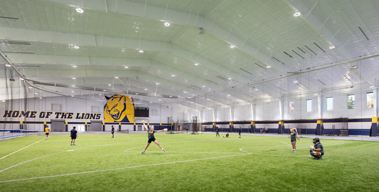 Interior of Mount St. Joseph's Indoor Field Facility