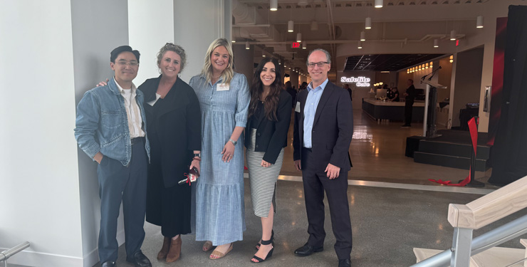 BHDP team at the grand reopening of the safelite headquarters