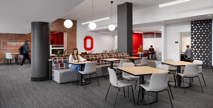 interior of the new classrooms inside of the riffe building at ohio state university