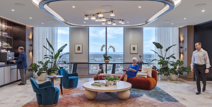 lobby inside of confidential financial clients new client center in tampa