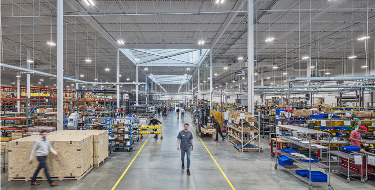 VEGA Americas developed a world-class business center and advanced manufacturing facility in Mason, OH, designed by BHDP.