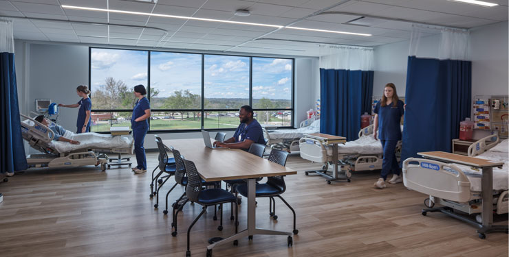One of the teaching labs at Research College of Nursing in Kansas City