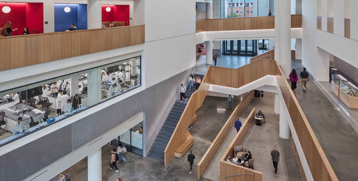 Interior of University of Cincinnati renovated chemistry building