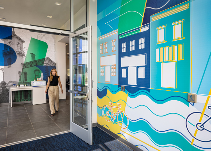 EGD wall at entrance to Fifth Third Bank in Milford, OH
