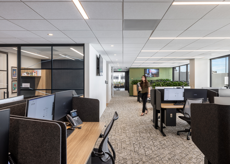 image of cubicle computer office space