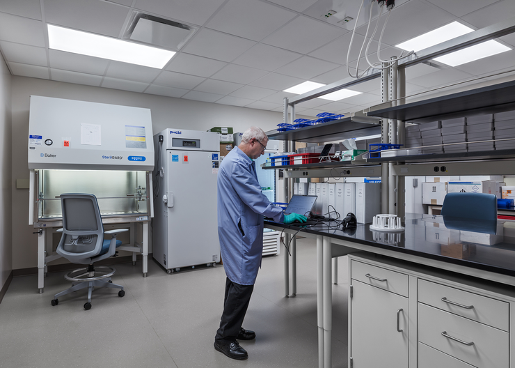 image of a lab space within the new research pavilion