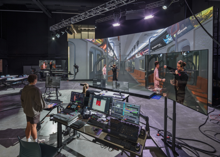 Students use the XR stage