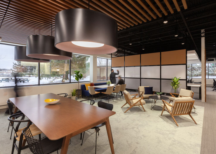Collaboration zone at P&G Grand Rapids office