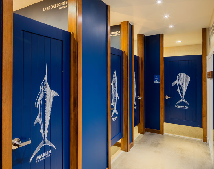 Fitting rooms at Columbia Sportswear in Disney Springs, FL