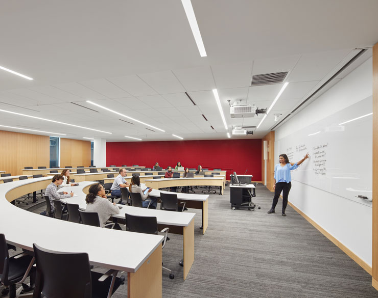Students in the new UC Law classroom