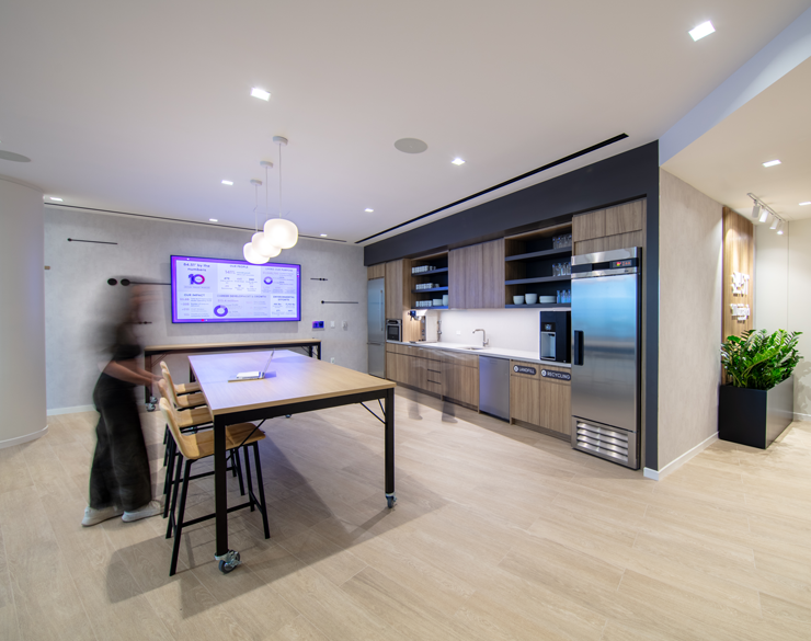 photo of the common area meeting space/kitchen