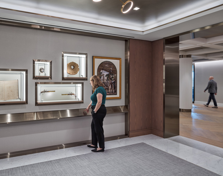 display for artifacts from the historic summit NJ area for viewing in the new summit NJ client center