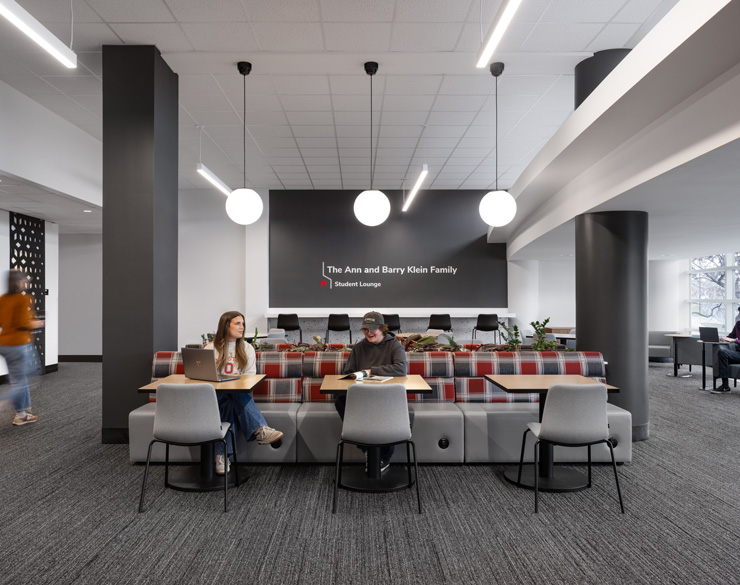 interior of the new classrooms inside of the riffe building at ohio state university