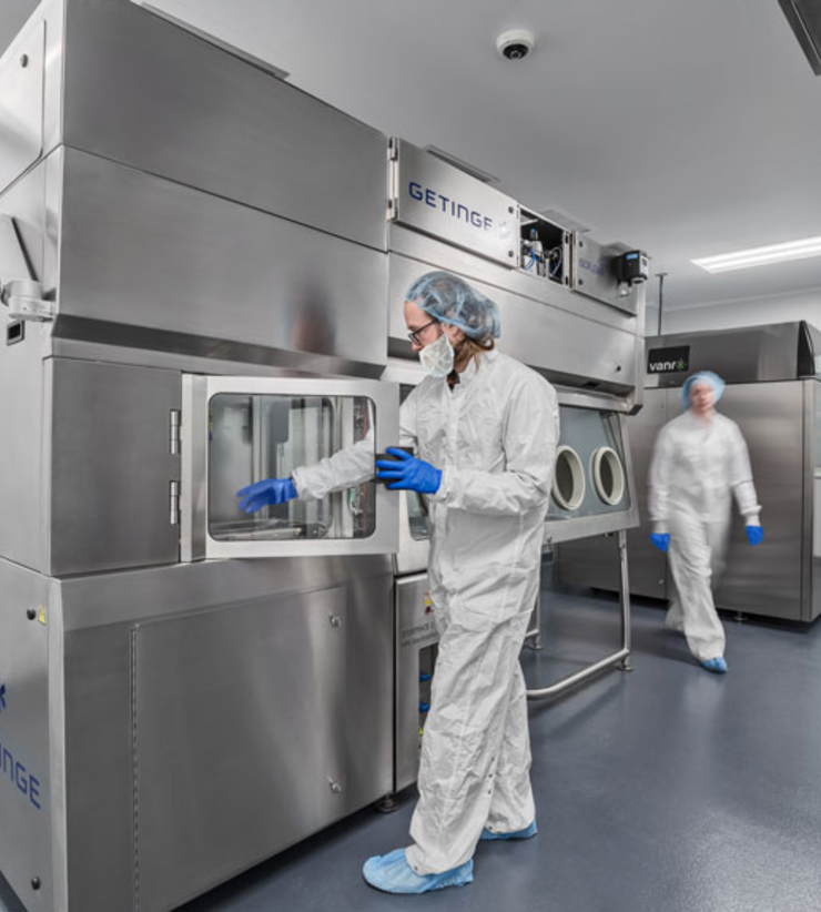 two people working in a lab at forge biologics