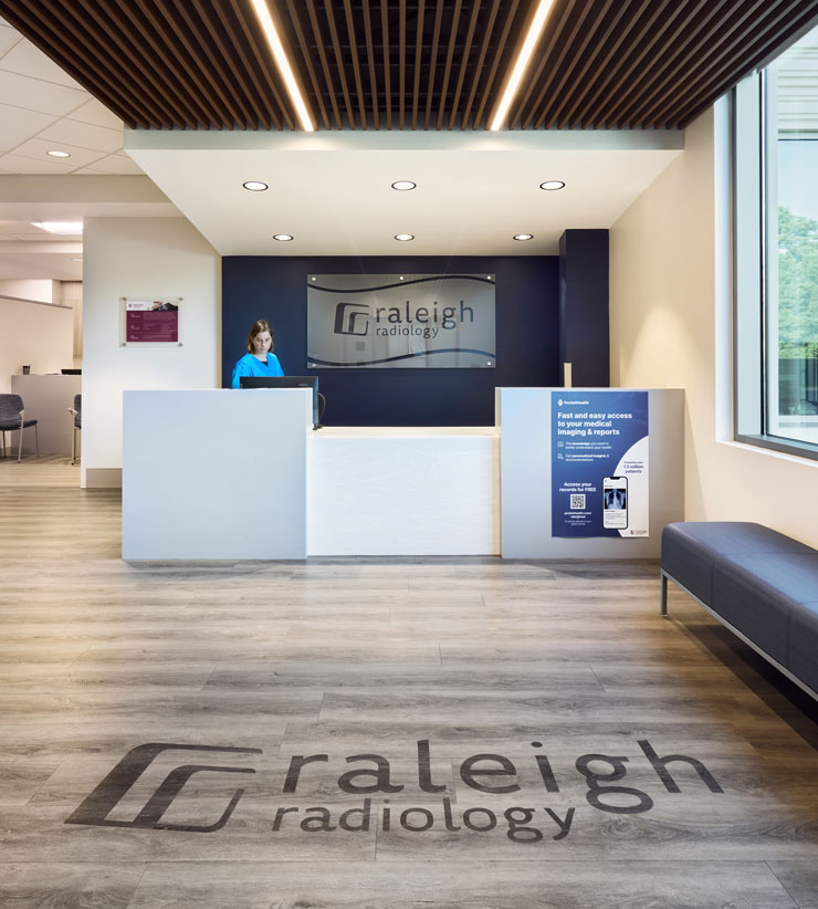 People working at Raleigh Radiology Midtown center in Cary, NC.