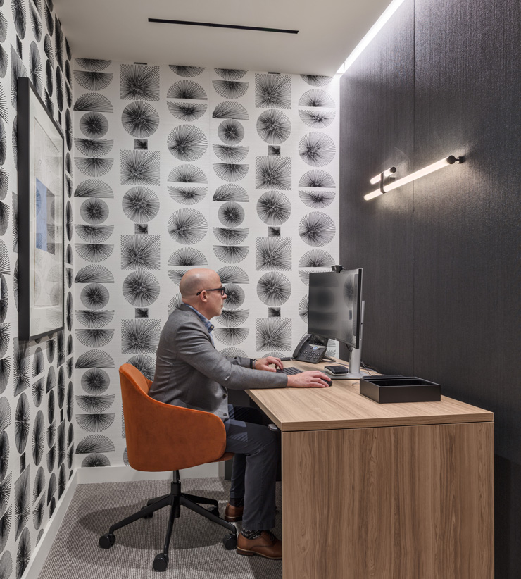 Independent workroom inside the confidential financial services clients new tampa client center