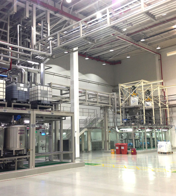 Indoor view of a P&G plant