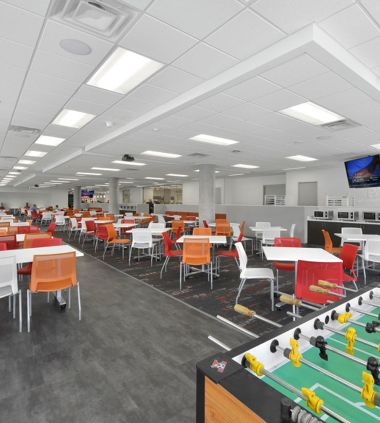 Games inside Ciena cafeteria