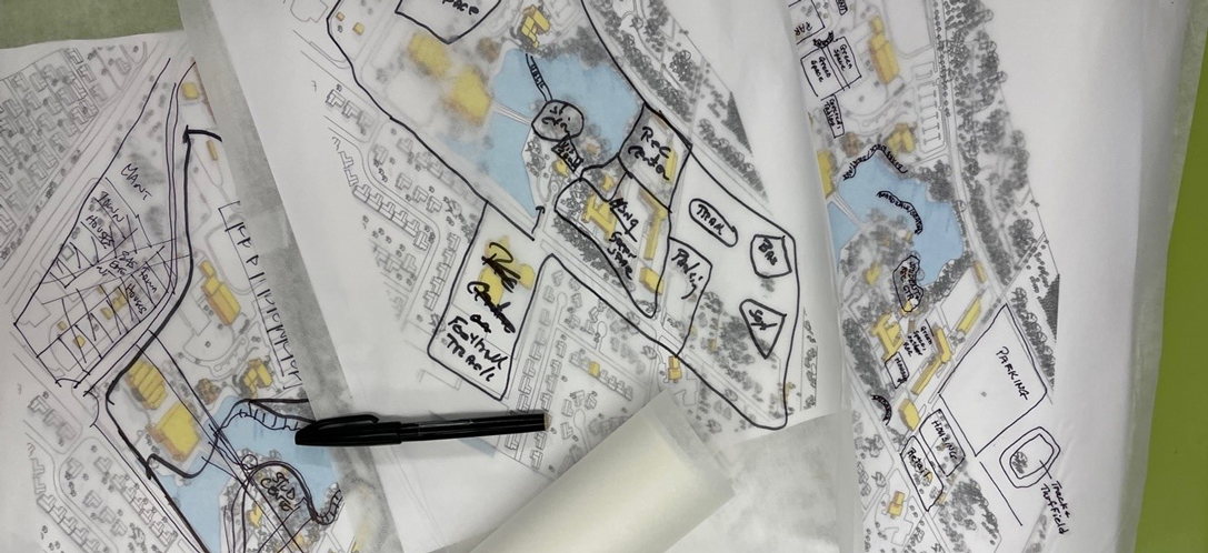 photo of architectural drawings and sketches 