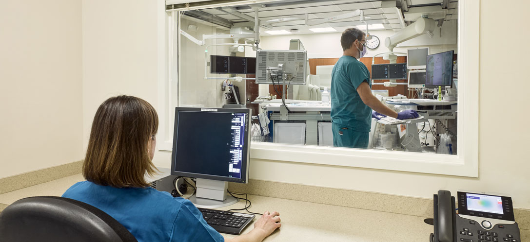 People working at the UNC Health Rex Vascular Interventional Radiology (VIR) Room (Artis Zee)