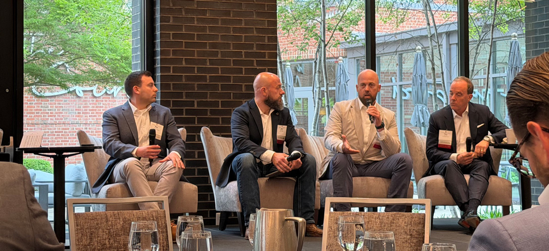 Daniel Lessing speaks at the Montrose Forum’s Development Rapid Fire Roundtable