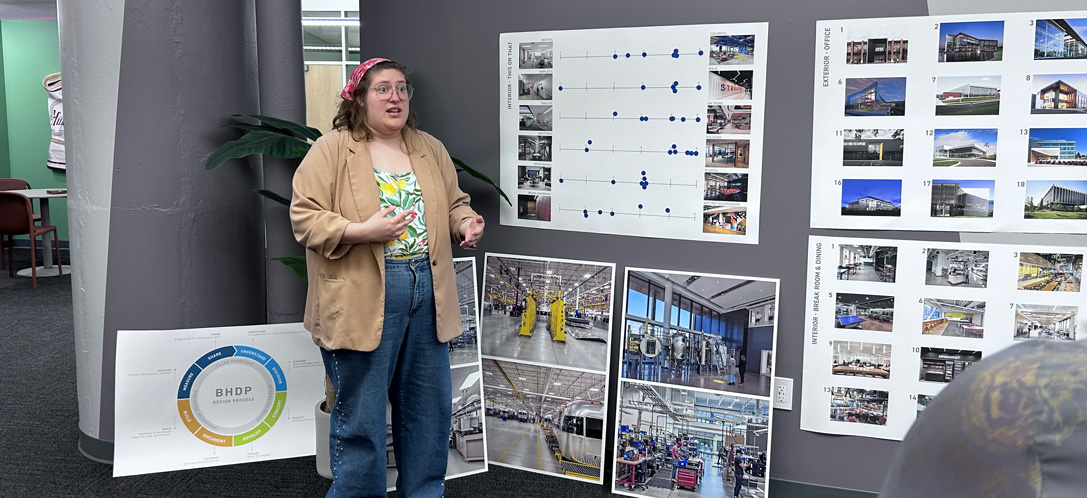 BHDP designer Elizabeth Flaugher explains a visioning session exercise. 