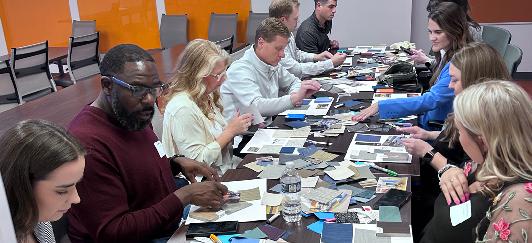 BHDP WiM Open House participants creating their Dream Space boards at BHDP’s headquarters in Cincinnati, Ohio. 