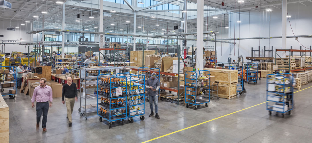 VEGA Americas’ headquarters in Mason, OH, includes an advanced manufacturing facility that houses components and parts, production and assembly, and finished product shipping operations. 