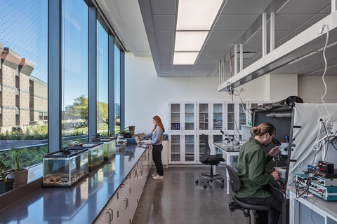 Students in University of Cincinnati's Old Chemistry Building