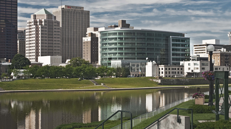CareSource's Headquarters stands proudly on Dayton's skyline