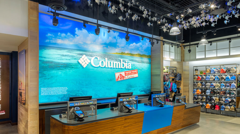 Registers at Columbia Sportswear in Disney Springs, FL