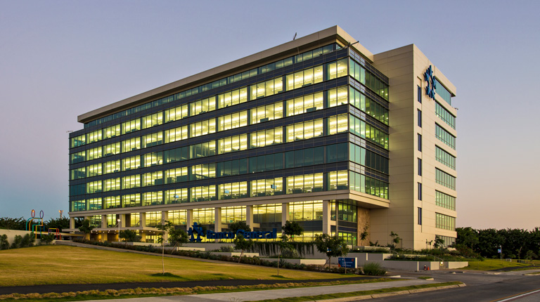 Exterior shot of Banco General Operations Center in Panama City