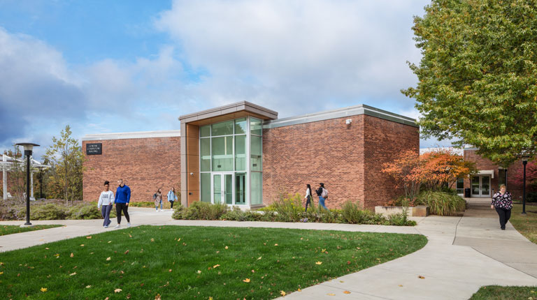 Exterior of PSU Beaver General Classroom with Students