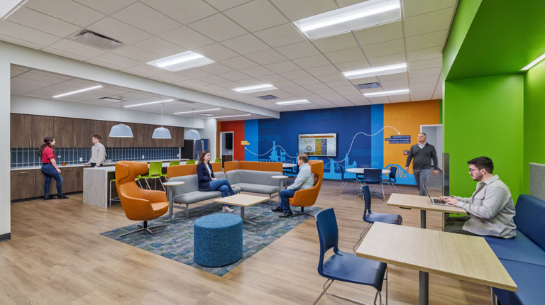 common meeting area/workspace in easterseals redwood