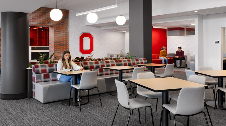 interior of the new classrooms inside of the riffe building at ohio state university