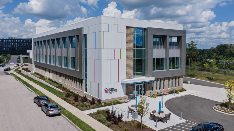Image of the exterior of the new winslow research pavilion