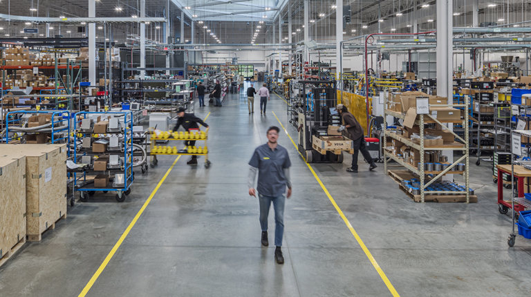 VEGA employees work inside their manufacturing space