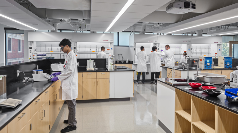 Students work in Celeste laboratory
